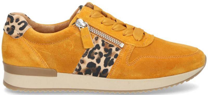 Gabor Dames Sneakers Geel sue 2 rits kurk sneaker ls | Van den Assem