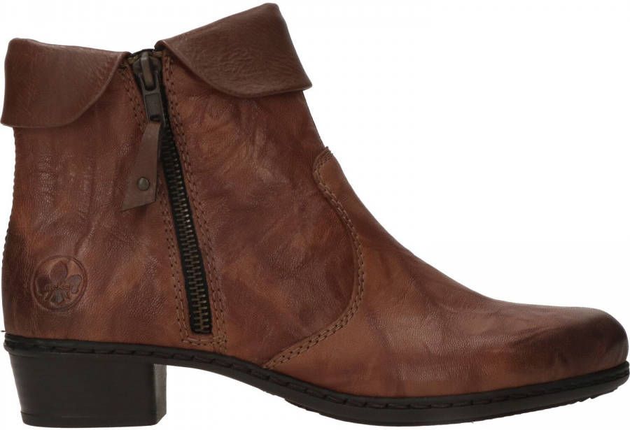Rieker Enkellaarsje Dames Bruin/Cognac