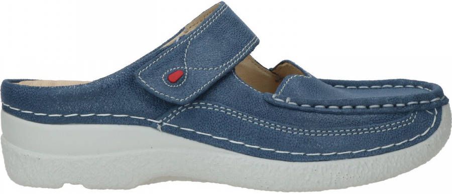 Klompen Wolky 06227 Roll Slipper 15820 denim nubuck