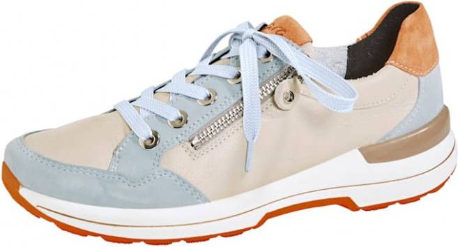 Ara Veterschoen Taupe/Lichtblauw/Oranje