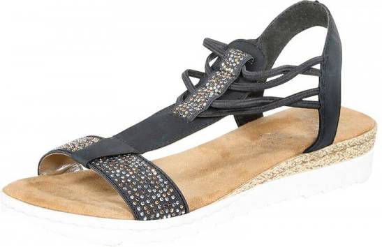 Donkerblauwe Sandalen Rieker - Damesschoenensales.be