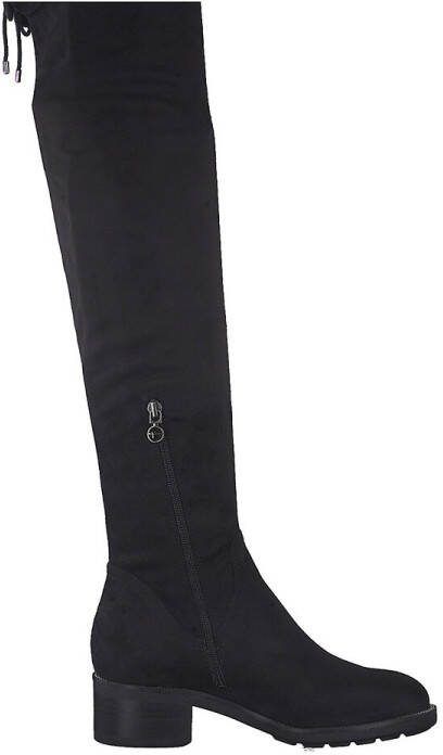 Tamaris Overknee laarzen Quinn met vetersluiting aan de schachtrand
