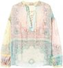 Twinset Blouse With Patchwork Bandanna Print , Wit, Dames online kopen