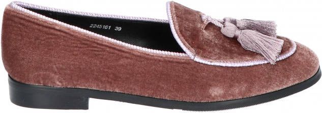 Di lauro Pepita Taupe Velvet Instapschoenen