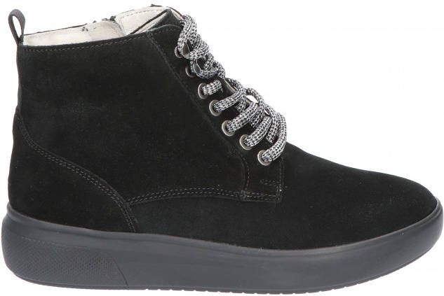 Waldlaufer 763701 Velour Black H Wijdte Veter boots