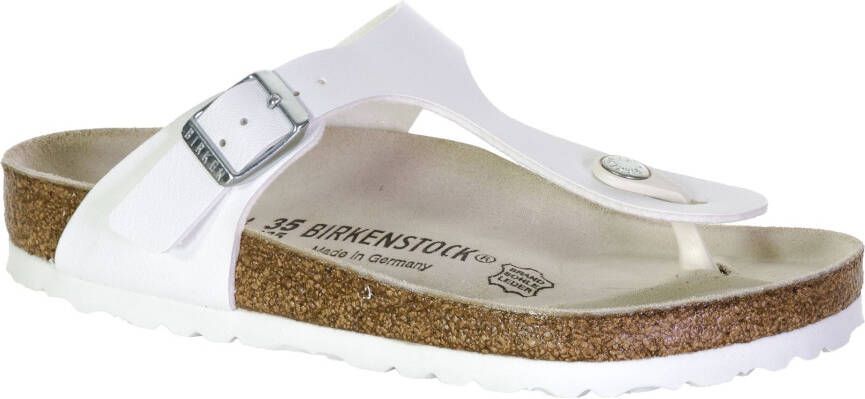 Birkenstock Gizeh norHeren vrouwelijke Birko Flor White , Wit, Dames
