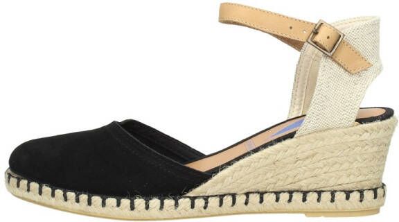 VERBENAS Sandaaltjes met raffia beklede sleehak