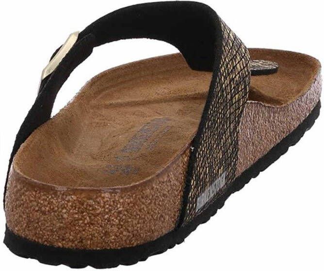 Birkenstock Teenslippers Gizeh Shiny in glanzende reptiel look