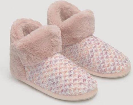 Confetti Pantoffels dames roze | slippers hoog model