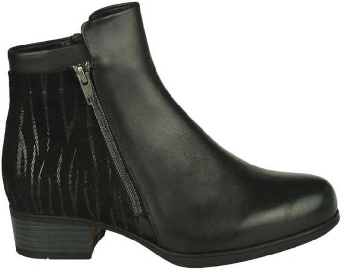 Durea Zwarte Enkellaarsjes Wijdte H