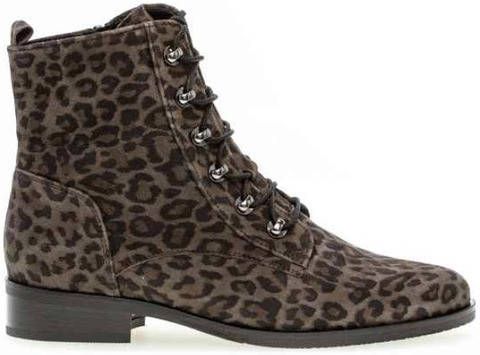 Gabor Veterboot Dames Bruin/Grijs/Multi