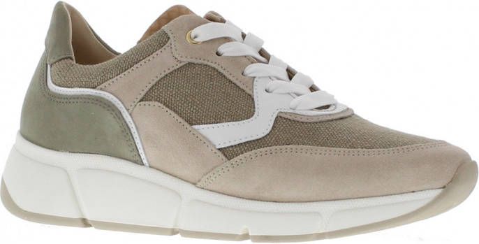 Gabor 86.475.21 Grey Sand Sky Blue G Wijdte Lage sneakers