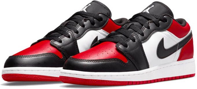 Jordan 1 Low Bred Toe Sneakers Nike, Rood, Heren