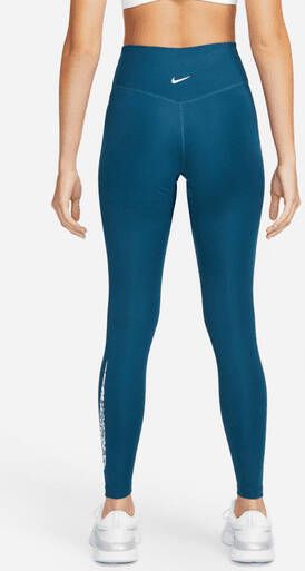 Nike Swoosh Run 7/8 hardlooplegging met halfhoge taille voor dames Blauw