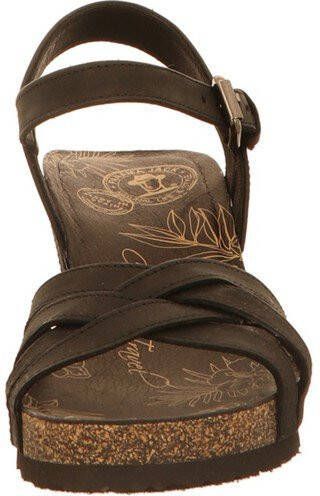 Panama Jack Vera Clay B1 sandalen met sleehak cognac