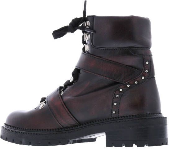 Paris Punk Biker studs met riem , Rood, Dames