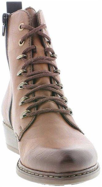 Rieker Veterboots , kastanjebruin, imitatieleer