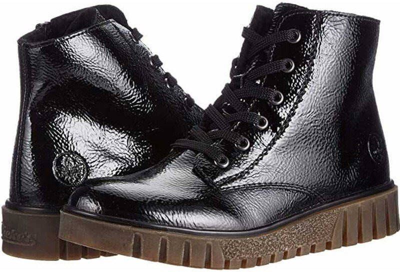 Rieker Veterboot Dames Zwart