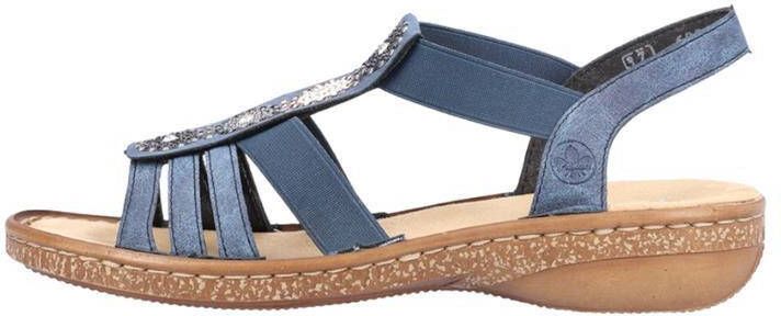 Rieker Sandalen met sierkraaltjes belegd