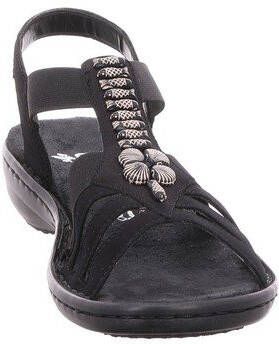 Rieker Sandaaltje met modieuze applicatie Zwart