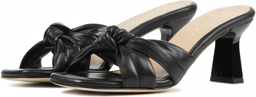 Unisa Muir leren muiltjes zwart