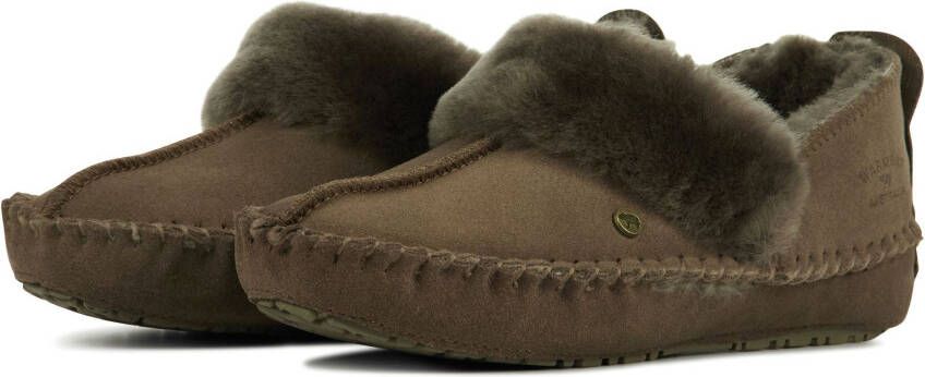 Warmbat Dames leren dames pantoffels barrine