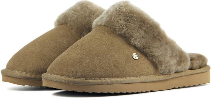 Warmbat Dames leren dames pantoffels flurry