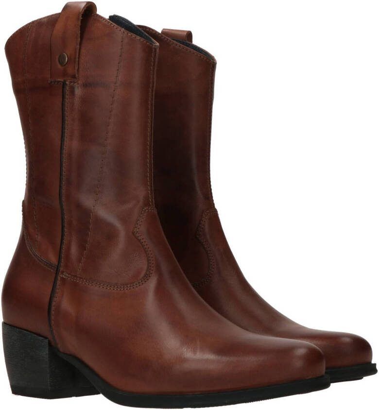 Wolky Caprock Korte Laars Dames Bruin/Cognac
