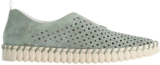 Rieker Instappers met een modieuze perforatie