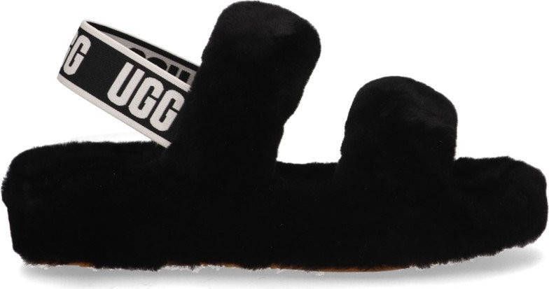 Ugg Oh Yeah Slide Dames Slippers en Sandalen Black Leer
